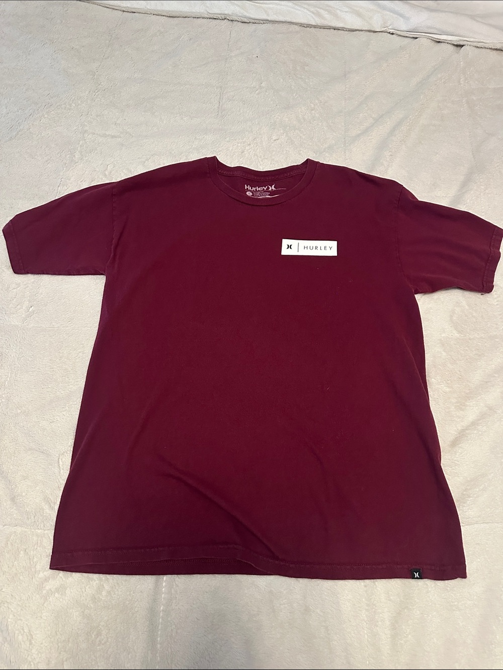 Hurley Men's Deep Burgundy Short Sleeve Logo Tee